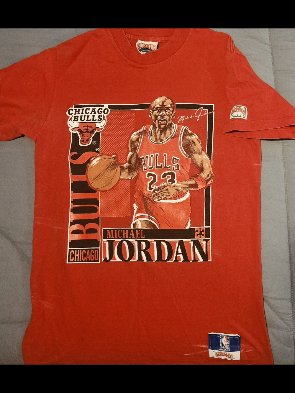Vintage 1991 Michael Jordan Chicago Bulls Nutmeg Mills Shirt Youth Large